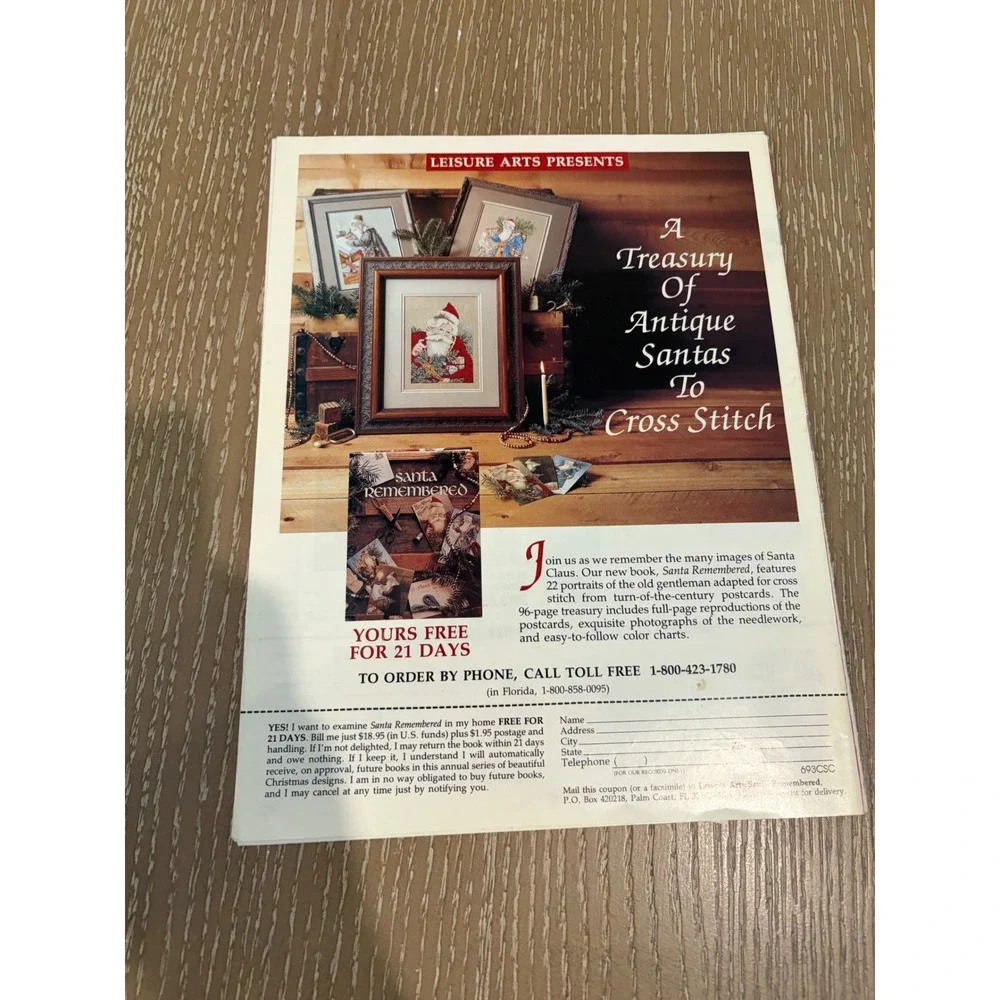 Vintage Christmas Cross Stitch Pattern Book Lot Celebrations Mini Hoops Ornament